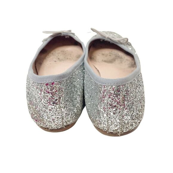 Summit By White Mountain Women's silver Glitter Ballet flat shoe bow ITALY 40 - Picture 4 of 6